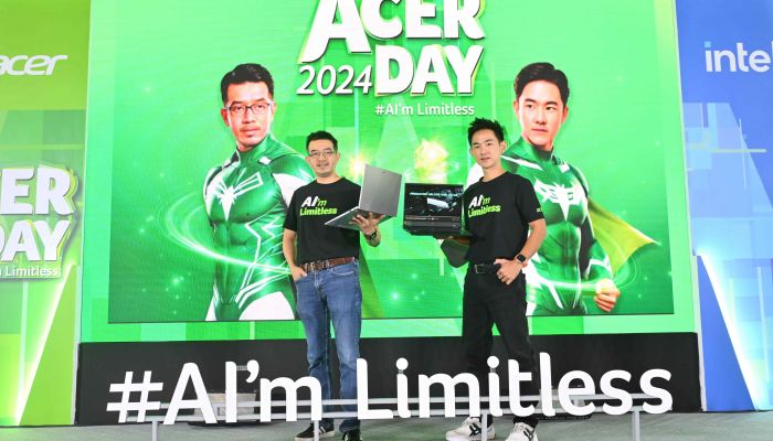 Acer Day 2024 'AI'm Limitless' สู่ความเป็นไปได้ที่ไร้ขีดจำกัดด้วย AI