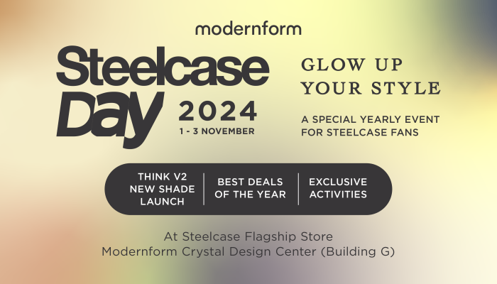 โมเดอร์นฟอร์ม จัดงาน Steelcase Day พบกับนวัตกรรมเฟอร์นิเจอร์สำนักงานระดับโลก ตอบโจทย์การใช้งานเพื่อสุขภาพ เพิ่มประสิทธิภาพในการทำงาน