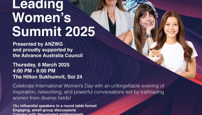 ANZWG จัดงาน ‘Leading Women’s Summit’ ใจกลางกรุงเทพฯ สนับสนุนเสียงผู้หญิงที่ทรงอิทธิพล