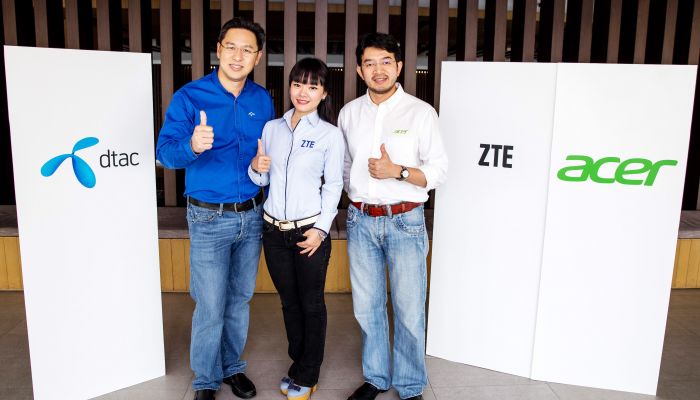 ดีแทค จับมือ แซดทีอี (ZTE) และ เอเซอร์ (Acer) บุกตลาดสมาร์ทโฟนส่งท้ายปี