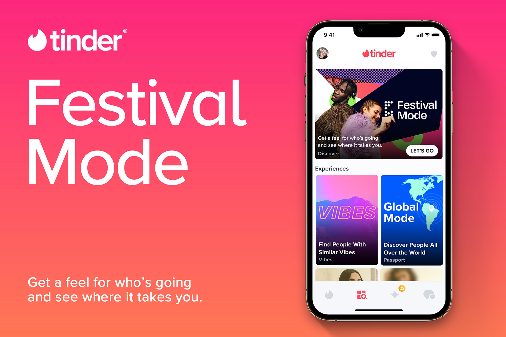 Tinder เอาใจคนรักดนตรี เปิดฟีเจอร์ Festival Mode ให้สมาชิกคนไทยเชื่อมต่อความสัมพันธ์ผ่านเสียงเพลงได้ในชีวิตจริง