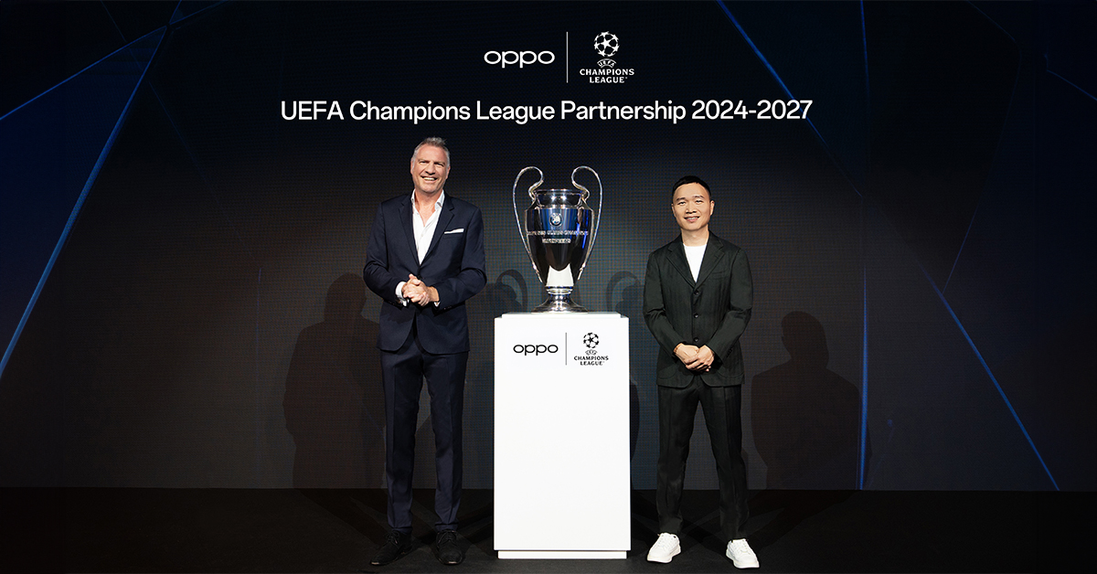 OPPO ผนึกพันธมิตร UEFA ต่อสัญญาอีกสามฤดูกาล